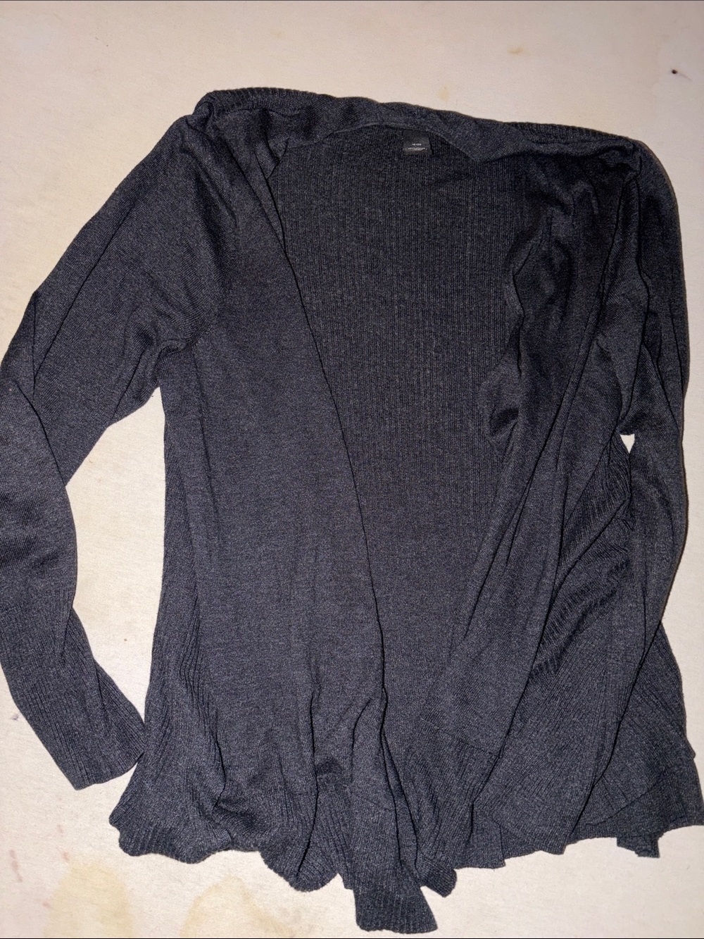 Womens Size 18/20 Lane Bryant Dark Gray Open-Front Sweater Cardigan